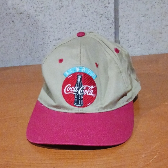 Coca Cola Red and Tan Ball Cap OSFA (B6) - Picture 1 of 3